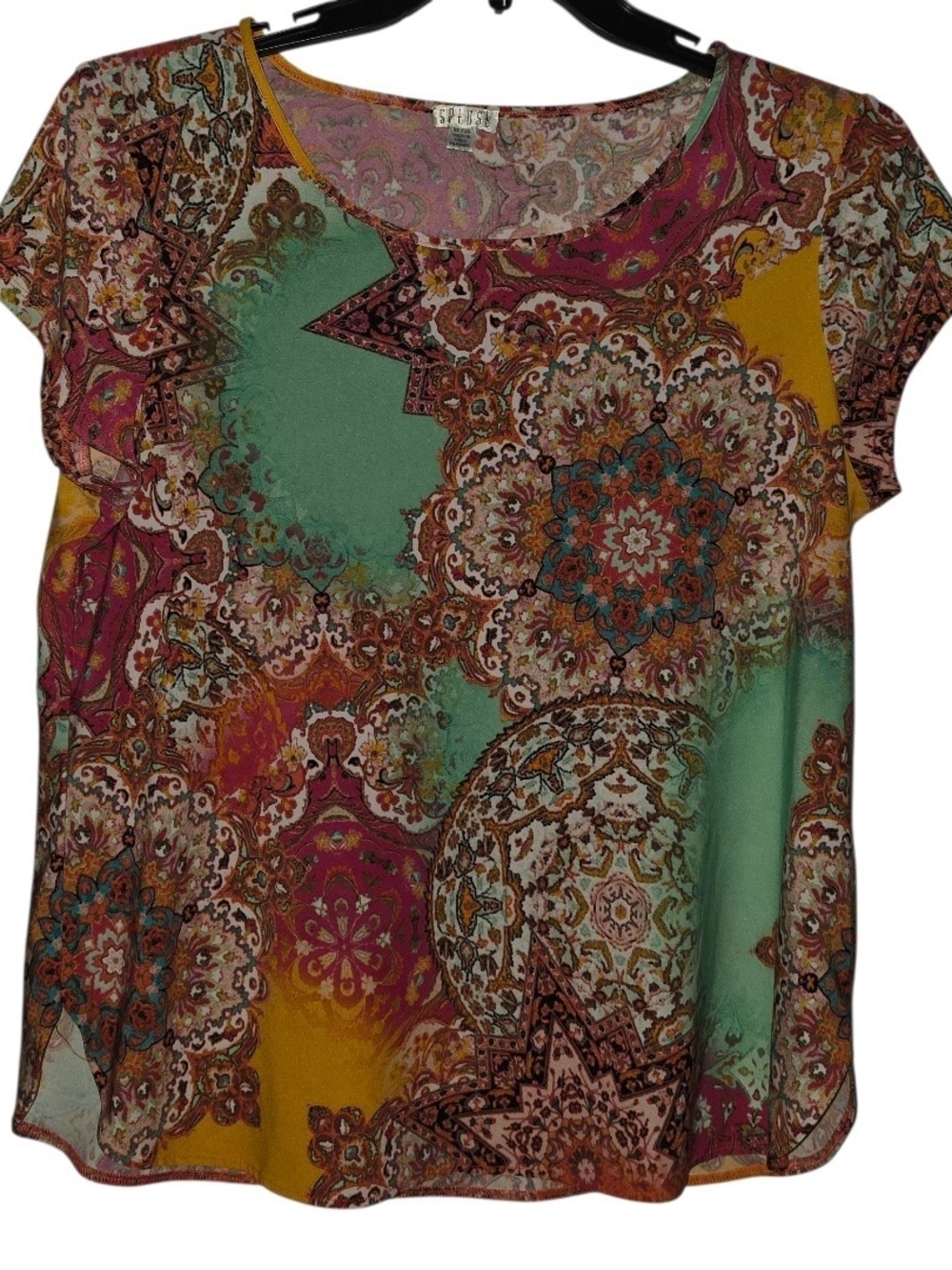 Spense Blouse Multicolored Short Sleeve XL